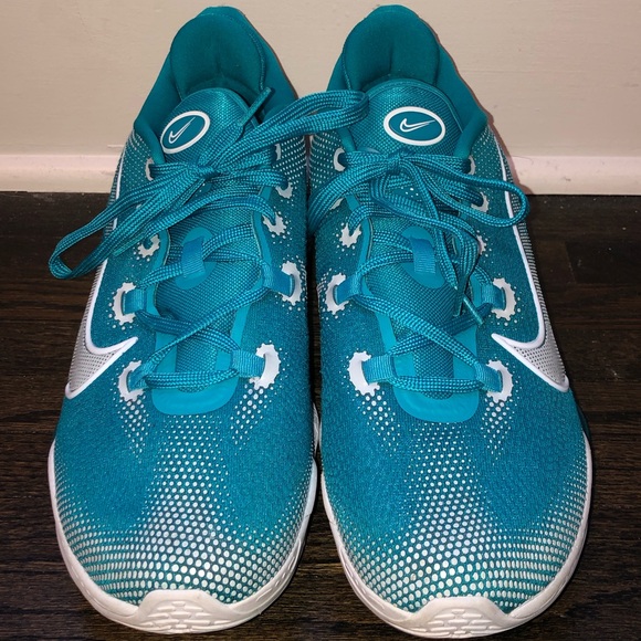 Nike Air Zoom Mens BB  Teal and White Basketball Shoes size 11 - Picture 5 of 13